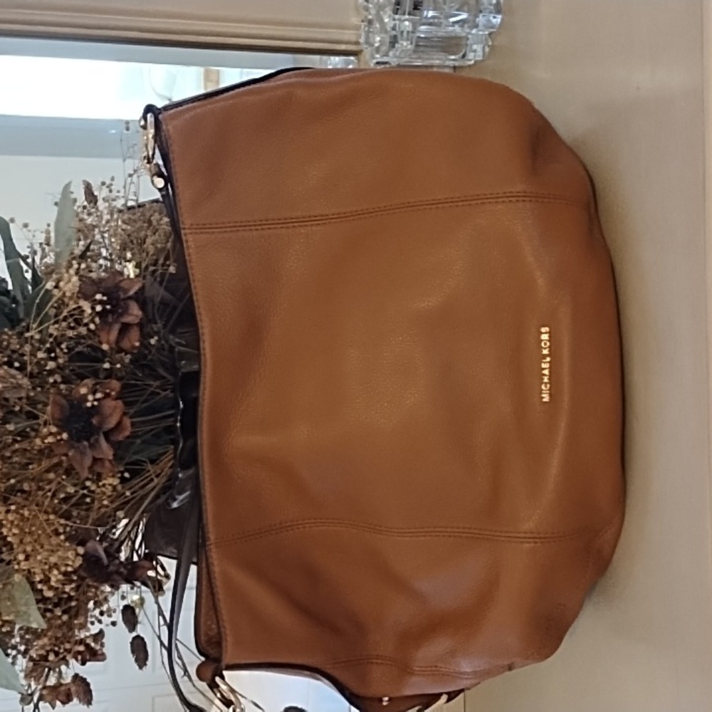 Tan leather Michael kor handbag